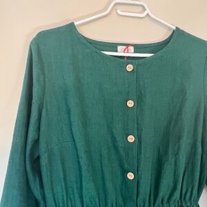 Elegant Green Midi Dress